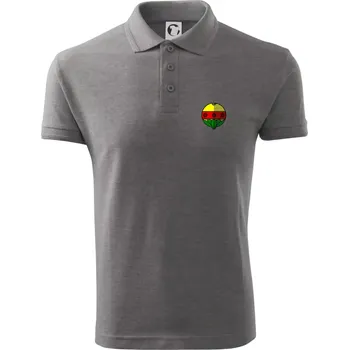 Pánská košile Prší - Kule - prso - Polokošile pánská Pique Polo 203 - 5XL ( Tmavě šedý melír )