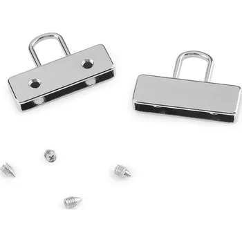 Kovová koncovka na popruh šíře 25 mm, malé, 1 nikl