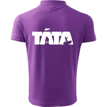 Pánská košile Táta nápis - rybář - Polokošile pánská Pique Polo 203 - L ( Fialová )