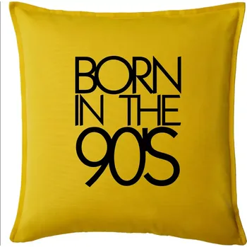 Polštář Born In The 90's - Polštář 50x50 - 50x50 - Pouze potah ( Žlutá )