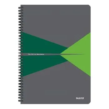 Kroužkový blok Leitz Office A4 linkovaný - zelený, 90 listů