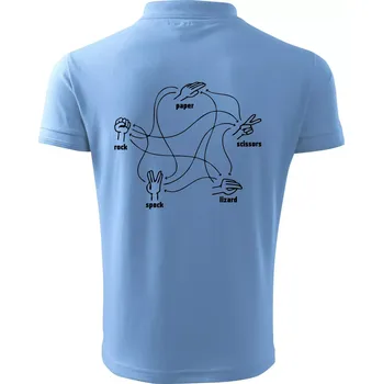 Pánská košile Kámen nůžky papír Spock - Polokošile pánská Pique Polo 203 - 4XL ( Pyžamově světlá modrá )