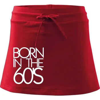 Dámská sukně Born In The 60's - Sportovní sukně - two in one - L ( Červená )