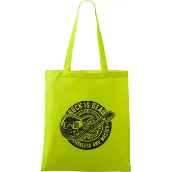 Rock Is Dead 1 - Taška bavlněná - 42 x 38 cm ( Limetková )