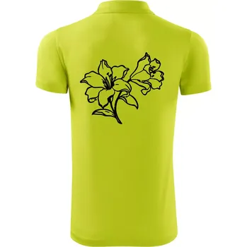 Pánská košile Lilie černobílá - Polokošile Victory sportovní (dresovina) - 3XL ( Limetková )