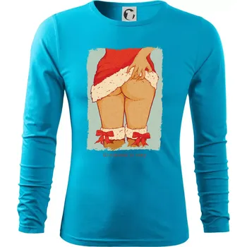 Pánská móda Christmas is sexy - Triko s dlouhým rukávem FIT-T long sleeve - S ( Světlý tyrkys )