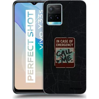 Pouzdro na mobilní telefon Picasee silikonový černý obal pro Vivo Y33s - EMERGENCY