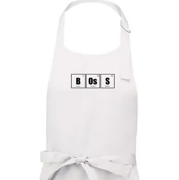 Kuchyňská zástěra Periodická tabulka BOsS - Pánská zástěra na vaření - Univerzální velikost ( Bílá )