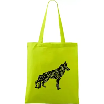 Německý ovčák - tattoo - Taška bavlněná - 42 x 38 cm ( Limetková )