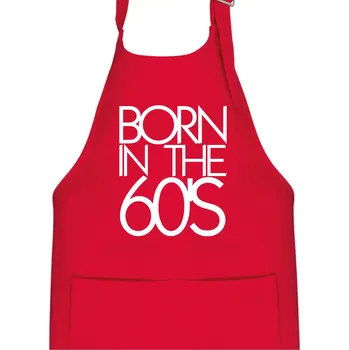 Kuchyňská zástěra Born In The 60's - Dětská zástěra na vaření - Univerzální velikost ( Červená )