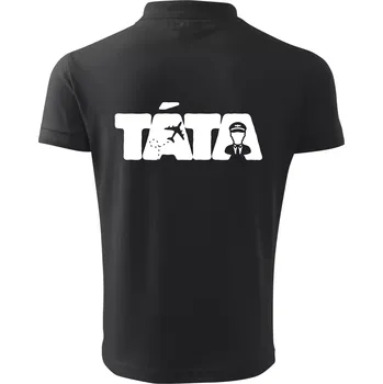 Pánská košile Táta nápis - pilot - Polokošile pánská Pique Polo 203 - 5XL ( Dřevěné uhlí )
