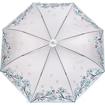 Deštník Dámský / dívčí vystřelovací deštník květy, barva 3 modrá pomněnková květy