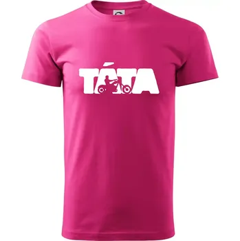 Pánská móda Táta nápis - motorka chopper - Klasické pánské triko vyšší gramáže - M ( Purpurová )