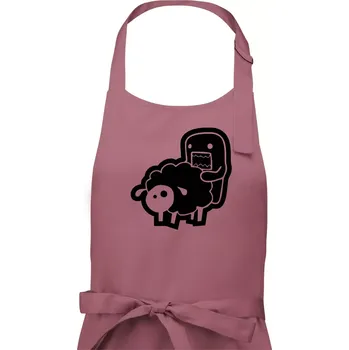 Kuchyňská zástěra Sticker ovce - Dámská zástěra na vaření - Univerzální velikost ( Starorůžová )