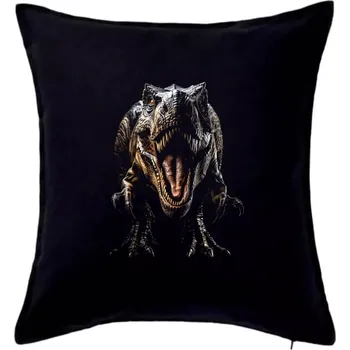 Polštář Tyrannosaurus Rex černá fotka - Polštář 50x50 - 50x50 - Pouze potah ( Černá )
