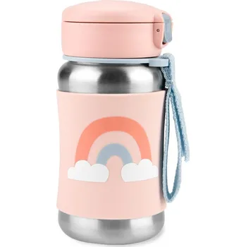 Kojenecká láhev SKIPHOP SKIP HOP Spark Style Láhev s brčkem na vodu nerez Duha 12m+