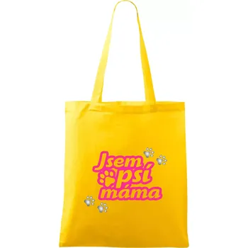 Jsem psí máma - Taška bavlněná - 42 x 38 cm ( Žlutá )
