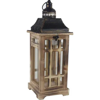 Svícen MALÁ Dřevěná lucerna D6489/A - 43 cm