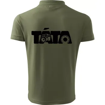 Pánská košile Táta nápis - fotograf - Polokošile pánská Pique Polo 203 - 2XL ( Khaki )