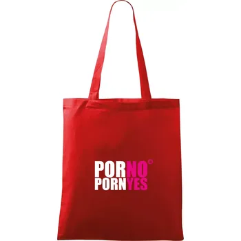 Nákupní taška PornYes - Taška bavlněná - 42 x 38 cm ( Červená )