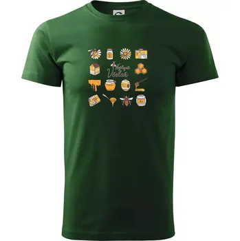 Pánské tričko Nejlepší včelař - Triko extra velké (5-8XL) - 8XL ( Lahvově zelená )