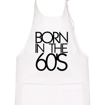Kuchyňská zástěra Born In The 60's - Dětská zástěra na vaření - Univerzální velikost ( Bílá )