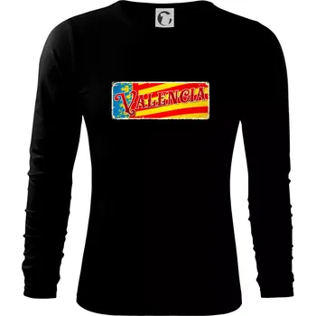 Pánské oblečení Cedula stará Valencia - Triko s dlouhým rukávem FIT-T long sleeve - S ( Černá )