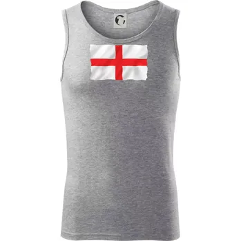 Anglická vlajka vlající - Tílko pánské Core - M ( Tmavě šedý melír )