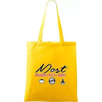 Most město s tradicí - Taška bavlněná - 42 x 38 cm ( Žlutá )