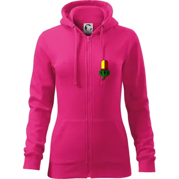Dámská mikina Prší - Žaludy - prso - Dámská mikina trendy zipper s kapucí - 2XL ( Purpurová )