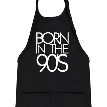 Kuchyňská zástěra Born In The 90's - Dětská zástěra na vaření - Univerzální velikost ( Černá )