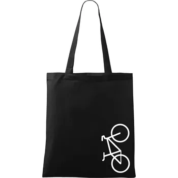 Nákupní taška Kolo na výšku - Taška bavlněná - 42 x 38 cm ( Černá )
