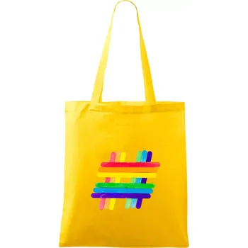LGBT hashtag - Taška bavlněná - 42 x 38 cm ( Žlutá )