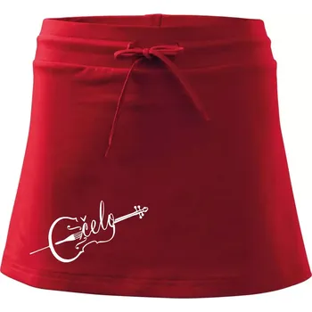 Dámská sukně Čelo nápis - Sportovní sukně - two in one - M ( Červená )