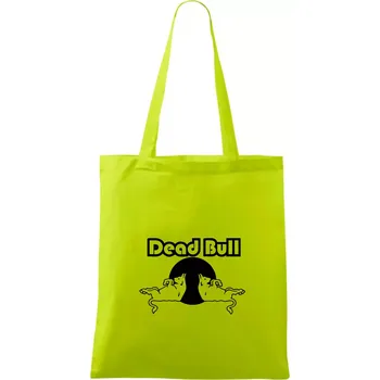 Dead Bull obrys - Taška bavlněná - 42 x 38 cm ( Limetková )