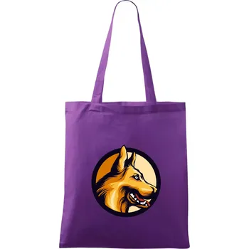 Německý ovčák - v kruhu - Taška bavlněná - 42 x 38 cm ( Fialová )
