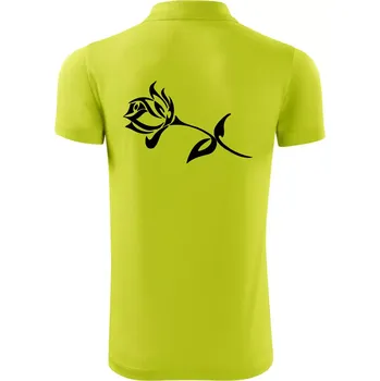 Pánská košile Růže obrys - Polokošile Victory sportovní (dresovina) - L ( Limetková )