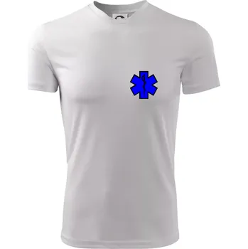 Chlapecké tričko Hvězda samostatná - záchranář / rescue - Dětské triko sportovní (dresovina) - 134 cm/8 let ( Bílá )