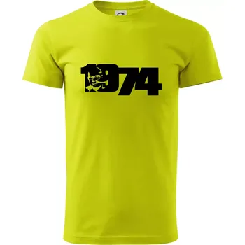 Pánské tričko Husákovo dítě - 1974 - Klasické pánské triko vyšší gramáže - S ( Limetková )