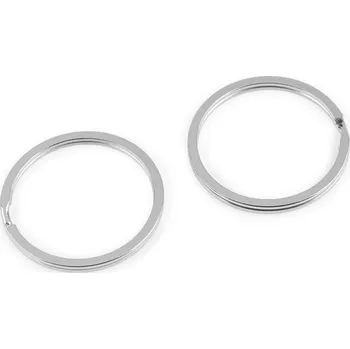 Kroužek na klíče Ø35 mm plochý, malé, nikl