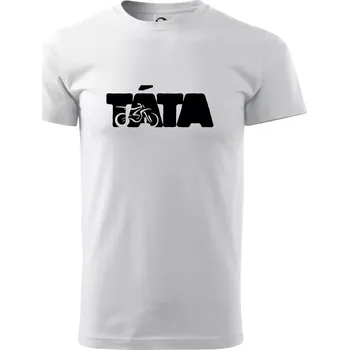 Táta nápis - motorka enduro - Triko extra velké (5-8XL) - 8XL ( Bílá )