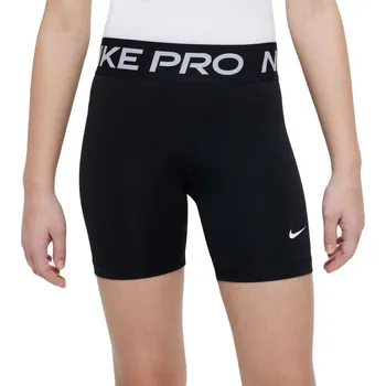 Dívčí kraťasy Nike Kids Pro Dri-Fit 5" - black/white Černý (XL)