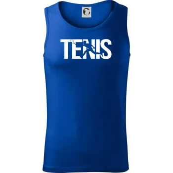 Tenis nápis silueta - Tílko pánské Core - 2XL ( Královská modrá )