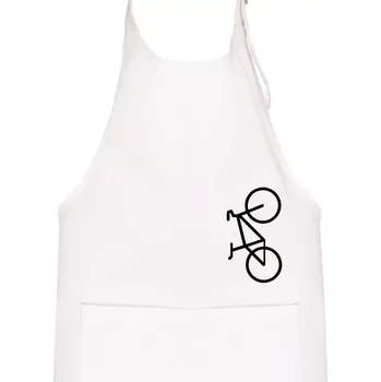 Kuchyňská zástěra Kolo na výšku - Dětská zástěra na vaření - Univerzální velikost ( Bílá )