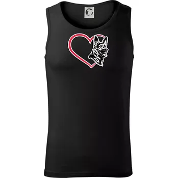 Německý ovčák v srdci - Tílko pánské Core - XL ( Černá )