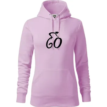 Dámská mikina Cyklista slaví šedesátku (60) - Mikina dámská Cape s kapucí - XS ( Orchid )