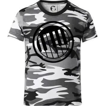 Chlapecké tričko Piano kruh - Dětské maskáčové triko - 122 cm/6 let ( Šedý maskáč )