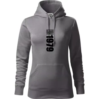 Dámská mikina Limited edition 1979 pruh - Mikina dámská Cape s kapucí - 2XL ( Ocelově šedá )