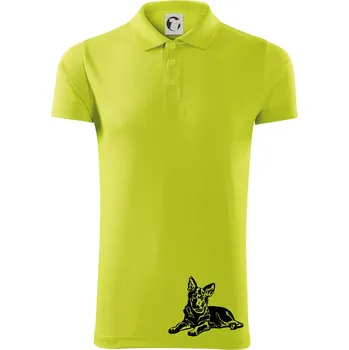 Pánská košile Německý ovčák - štěně - Polokošile Victory sportovní (dresovina) - XL ( Limetková )