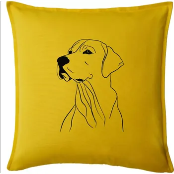 Polštář Labrador černá kresba - Polštář 50x50 - 50x50 - Pouze potah ( Žlutá )